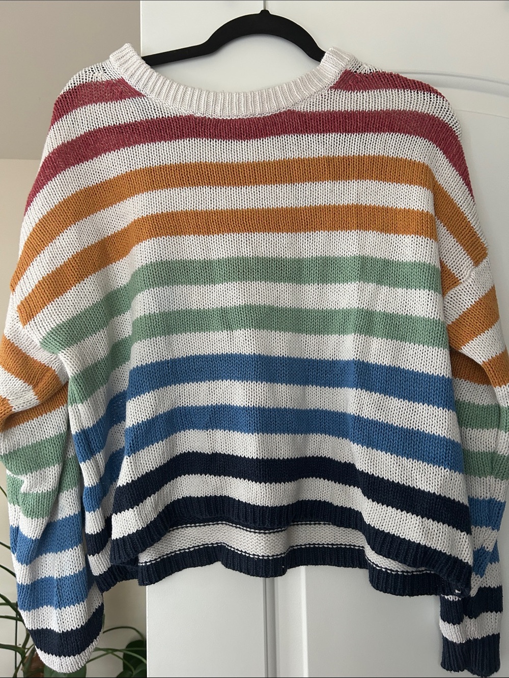 American Eagle Rainbow Striped Sweater
